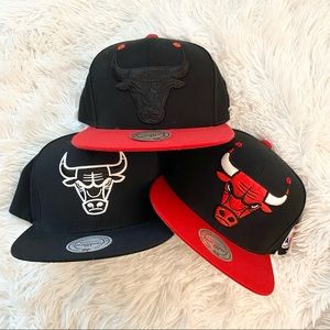 Set of 3 Chicago Bulls Snapbacks!!